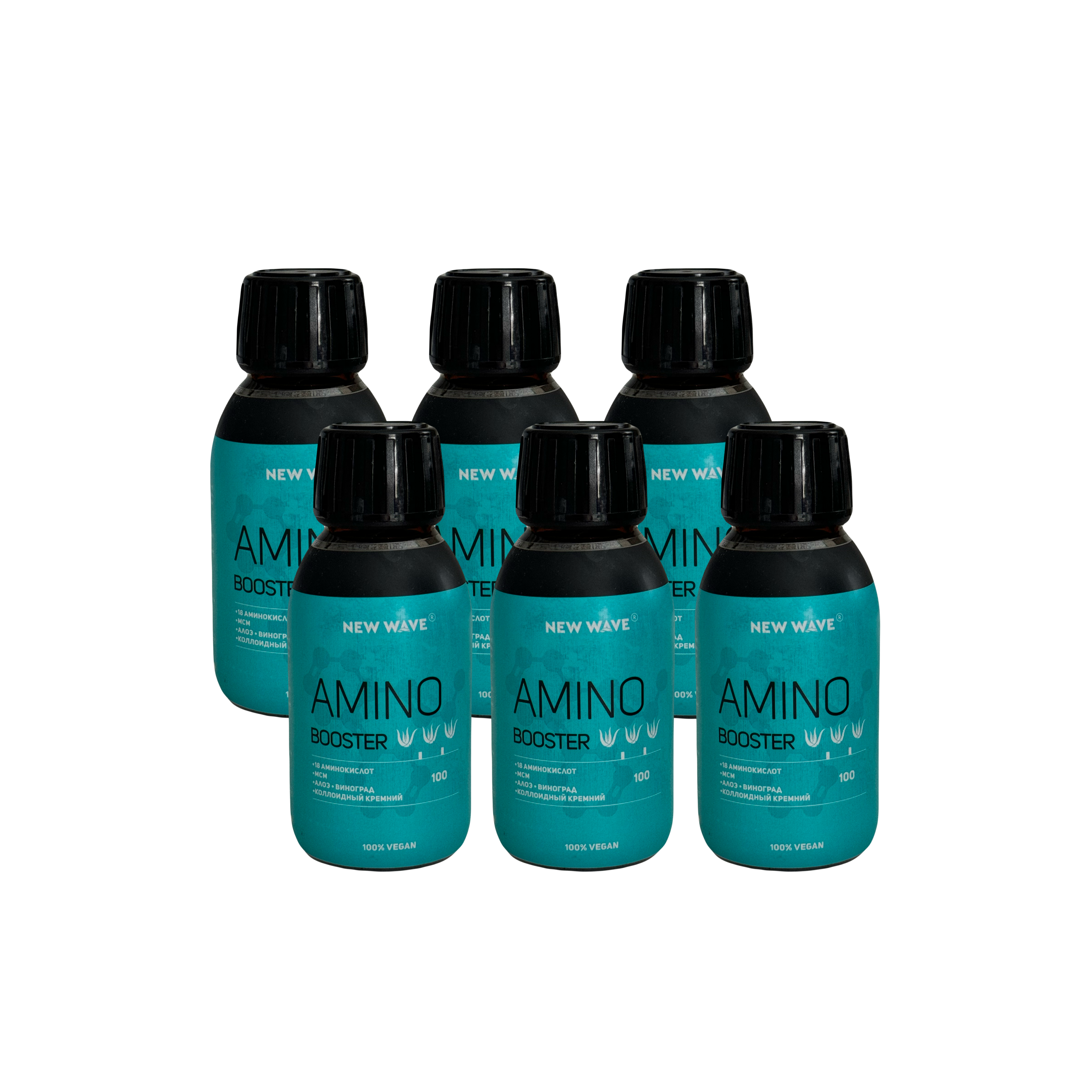 amino booster (1) «Vegan Amino Booster» конц. напиток, алоэ и виноград, 6х100мл — изображение 1